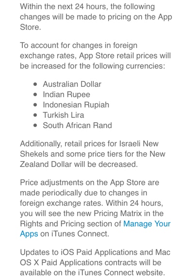 أبل ترفع أسعار تطبيقات أبل ستور في استراليا وتركيا وتخفضها في نيوزلندا وإسرائيل