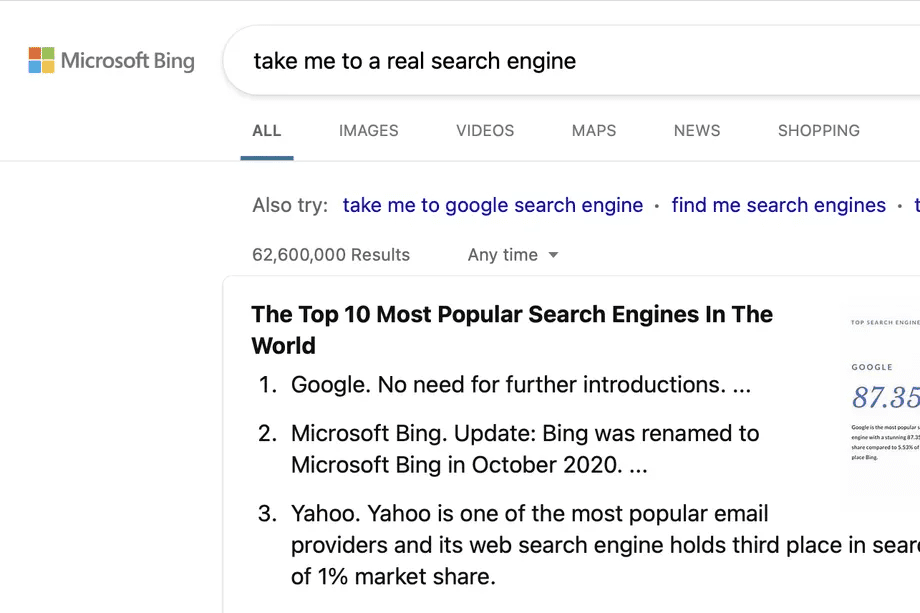 جوجل: إن مستخدمي Bing يبحثون عن جوجل أكثر من أي شيء آخر!