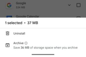 ميزة أرشيف تطبيقات جوجل