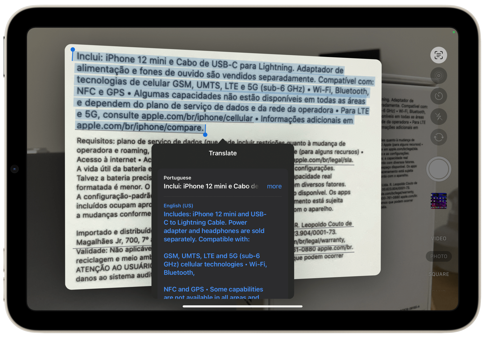 كيف يمكنك ترجمة نص باستخدام الكاميرا على الآيباد مع iPadOS 16