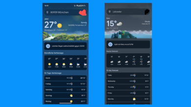 تصميم Google Weather UI الجديد يصل إلى جالاكسي