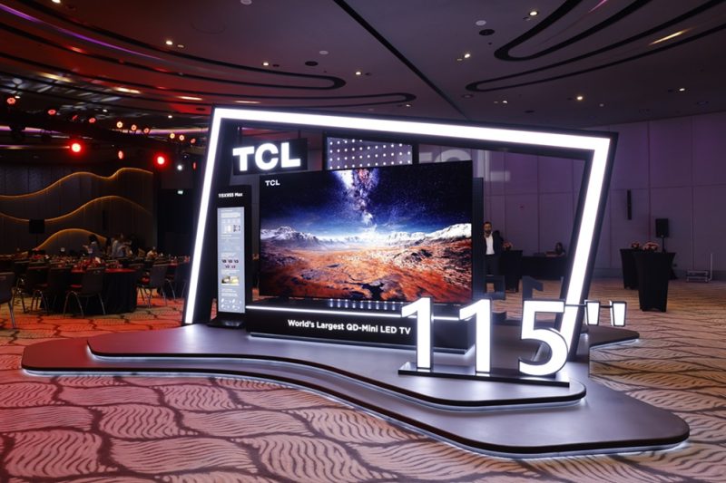 TCL تعلن عن إطلاق تلفزيون QD-Mini LED الأكبر على مستوى العالم.