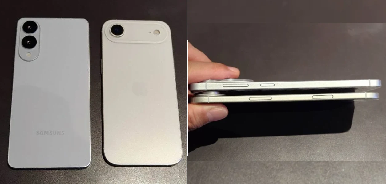 مقارنة فعلية بين آيفون 17 Air وجالاكسي S25 Edge