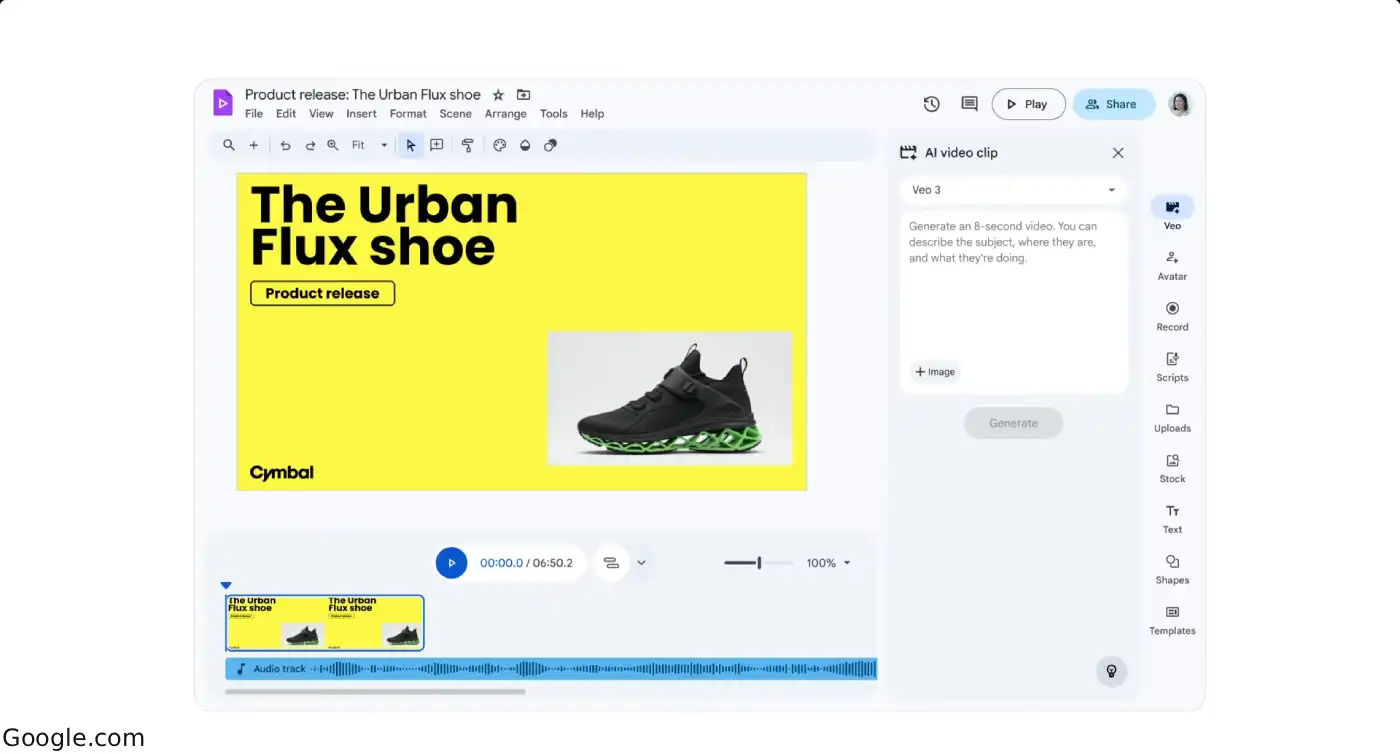 جوجل تطلق نسخة مجانية من محرر الفيديو بالذكاء الاصطناعي Vids