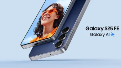 يأتي هاتف جالكسي إس 25 إف إي بتصميم مشابه لطراز S24 FE السابق، لكنه يضم بطارية أكبر وتحسينات إضافية