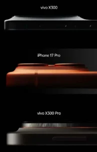مقارنة بين بروز الكاميرا في vivo X300 وvivo X300 Pro مع آيفون 17 برو