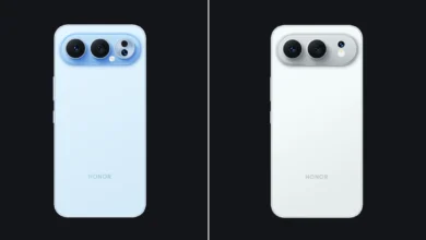 هاتف Honor 500 إلى اليمين و Honor 500 Pro إلى اليسار