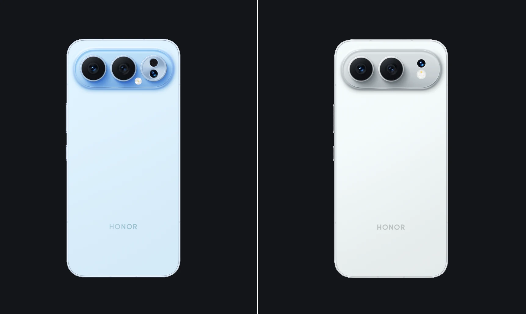 هاتف Honor 500 إلى اليمين و Honor 500 Pro إلى اليسار