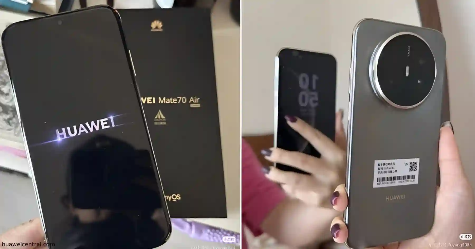 هذه الصورة هي الأولى الحقيقية لهاتف هواوي Mate 70 Air