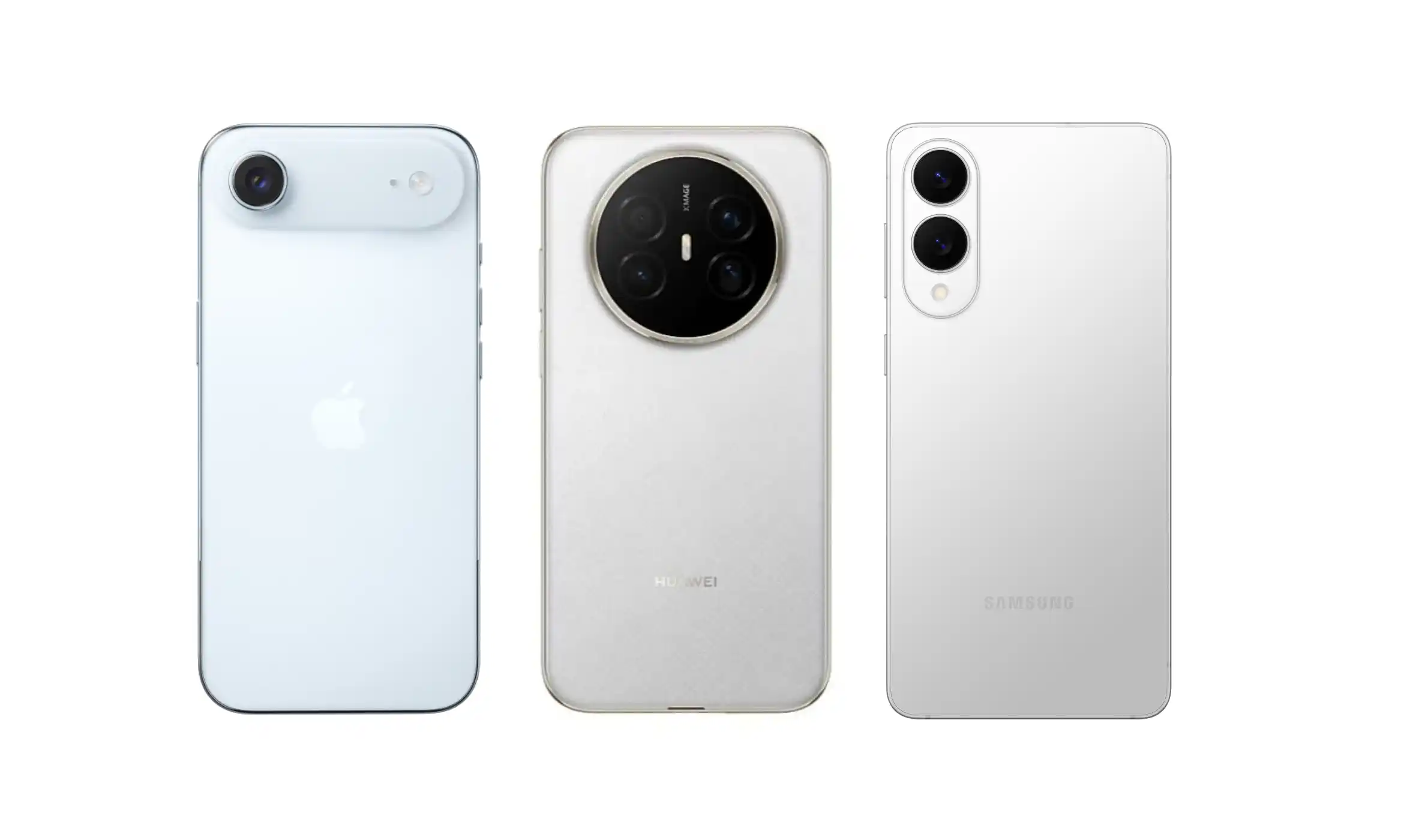 هواتف Huawei Mate 70 Air و Galaxy S25 Edge و iPhone Air