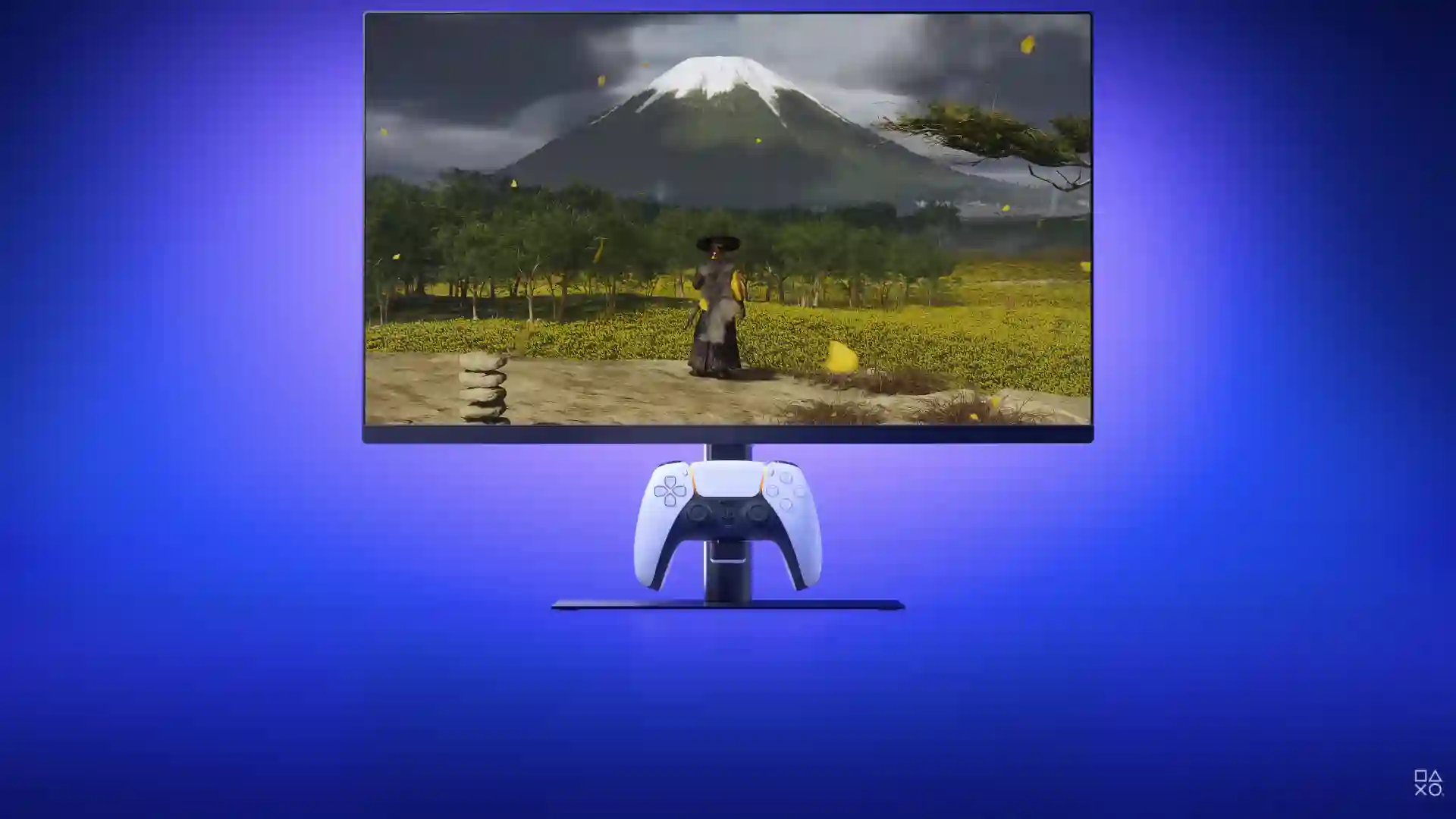 تأتي الشاشة مزودة بخطاف مدمج لشحن وحدة تحكم DualSense