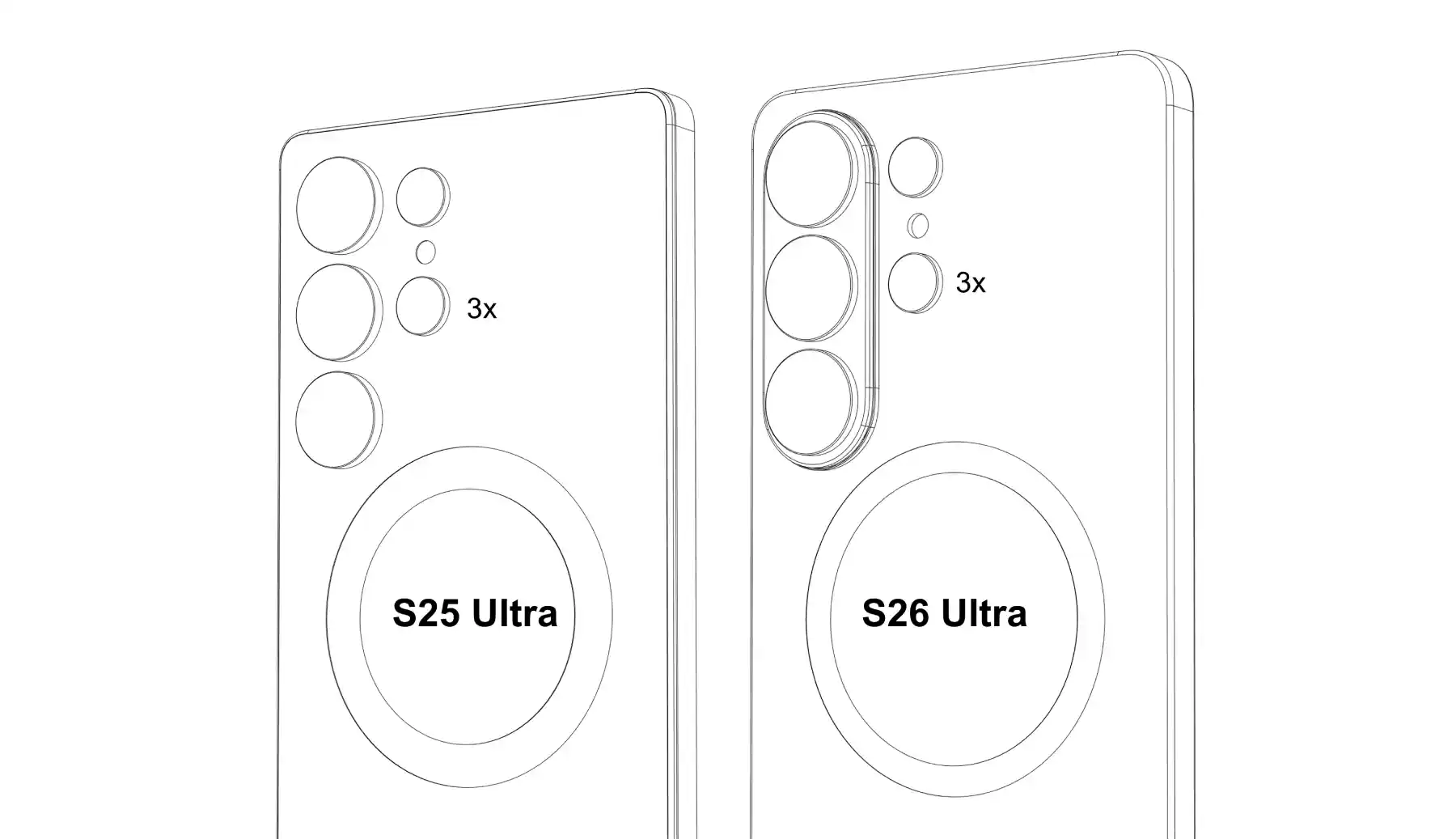 تسريب يظهر الفارق بين تصميم S25 Ultra و S26 Ultra من سامسونج