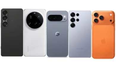 أغلى الهواتف الذكية في 2025 مرتبة من الأرخص (يسار) إلى الأغلى