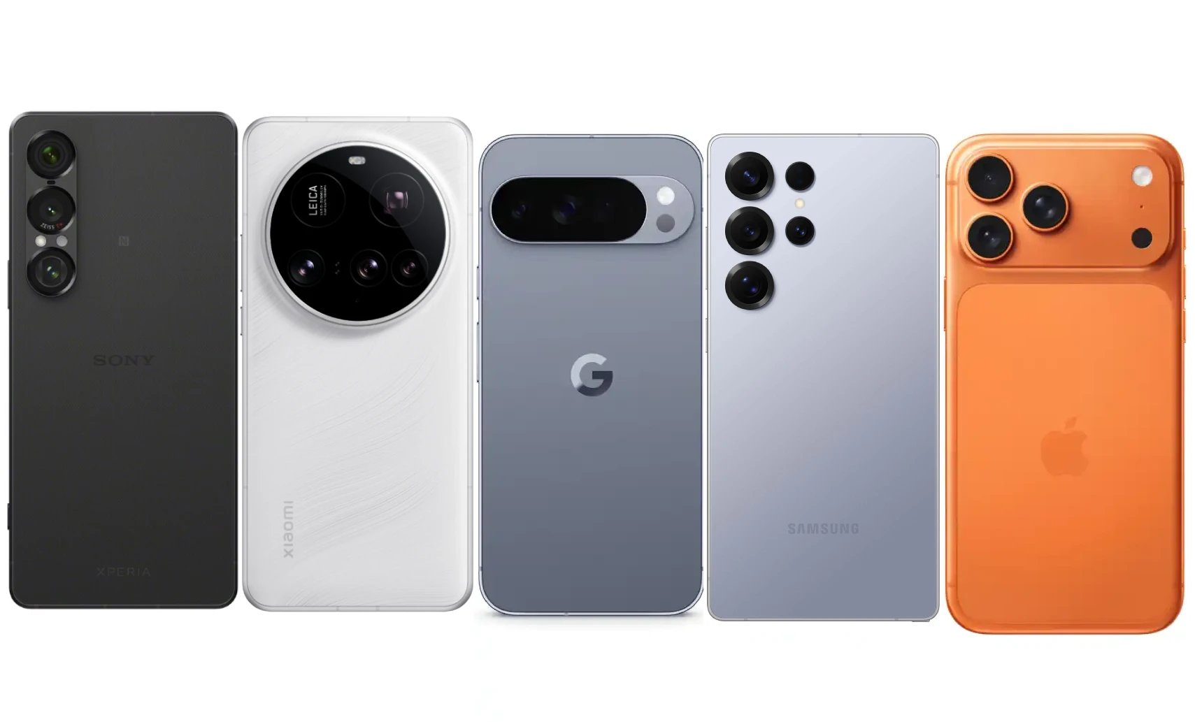 أغلى الهواتف الذكية في 2025 مرتبة من الأرخص (يسار) إلى الأغلى